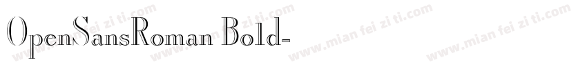 OpenSansRoman Bo1d字体转换